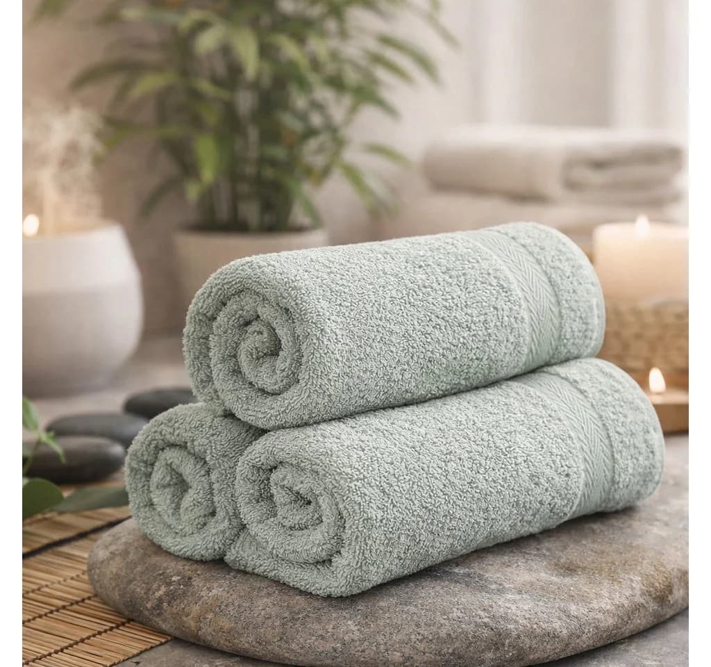 Betz Handtuch-Set 4-tlg. PREMIUM 100% Baumwolle Heugrün