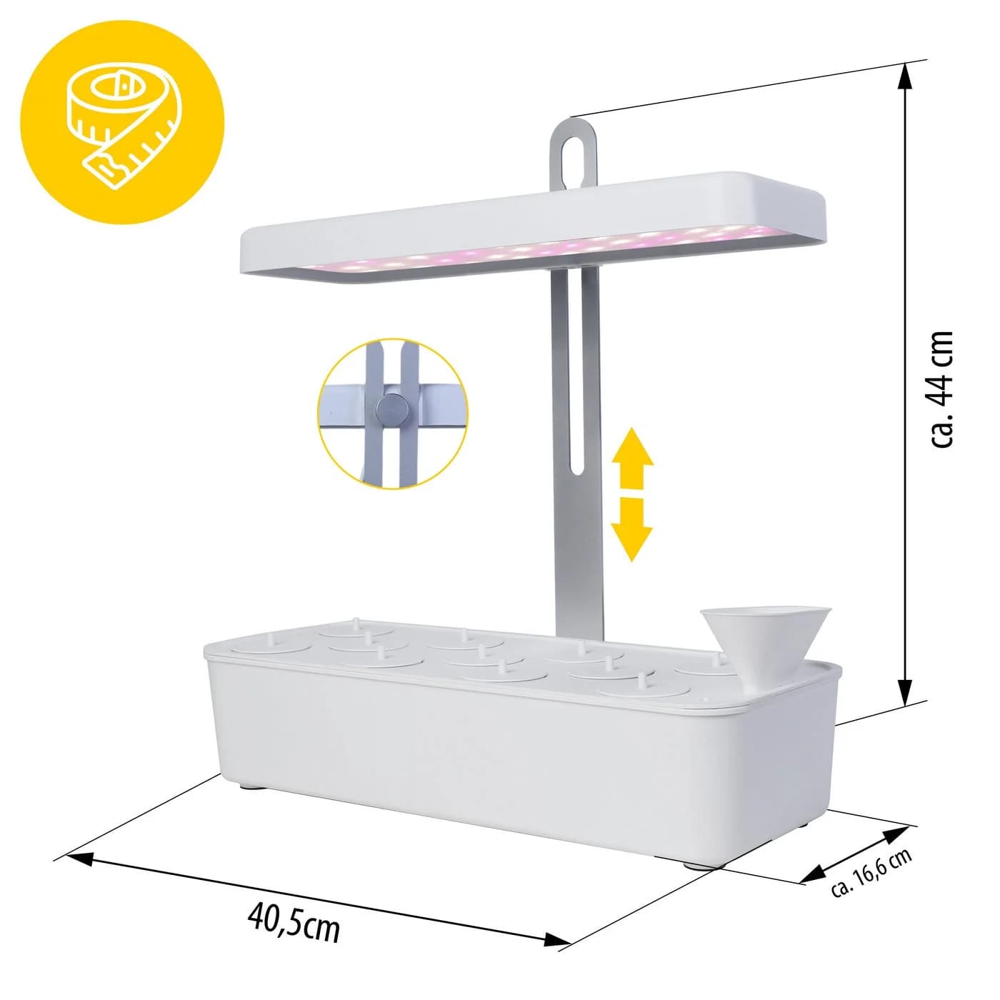 Northpoint LED Pflanzenlampe 22W 1350 Lumen mit 10 Töpfen Timer