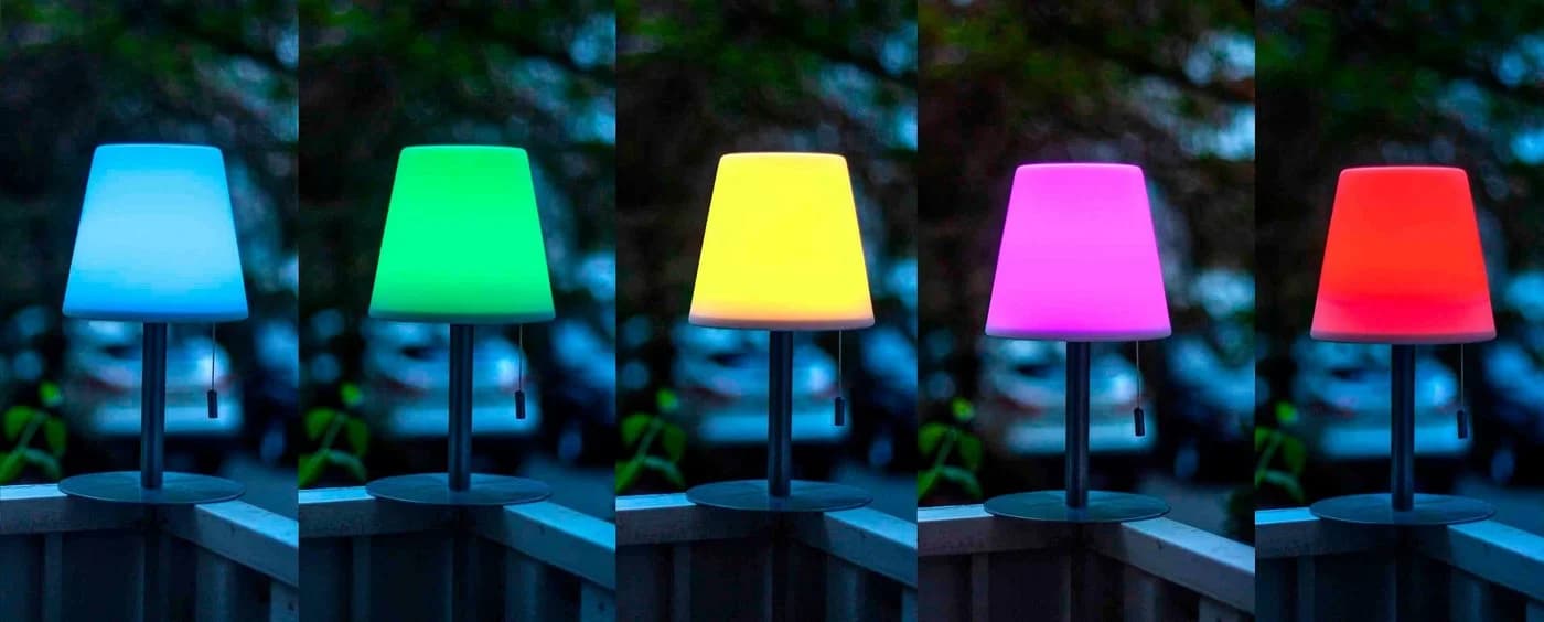 Northpoint LED Schreibtischlampe mit Akku RGBW Dimmbar Silber