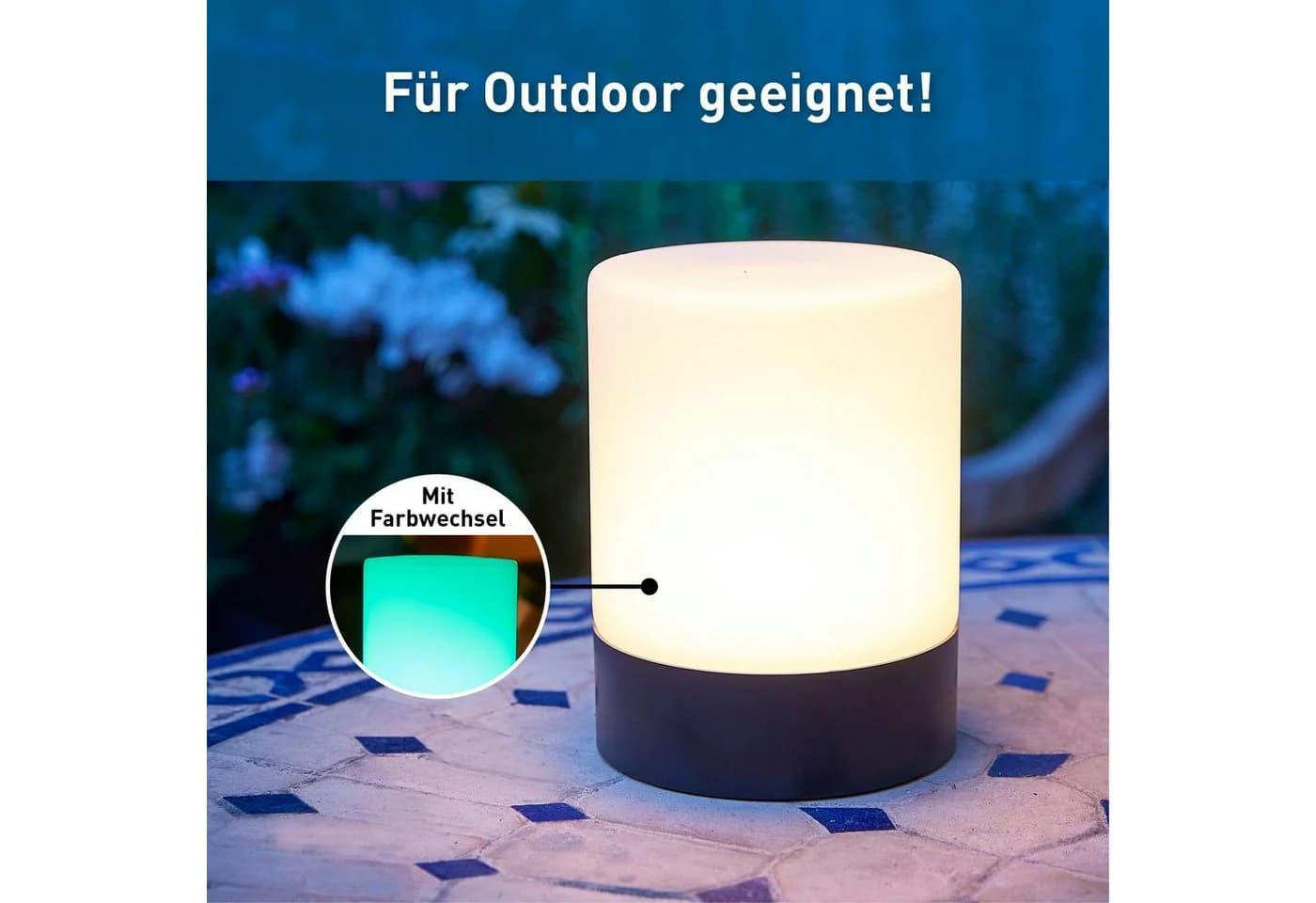 Northpoint LED Tischlampe Schwarz Glas Dimmbar USB