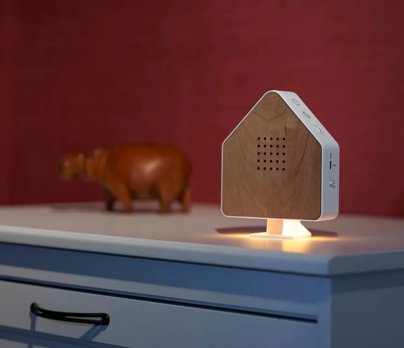 Naturgeräuschebox mit LED Licht & Bewegungsmelder, Vogelzwitscher, Aufladbar