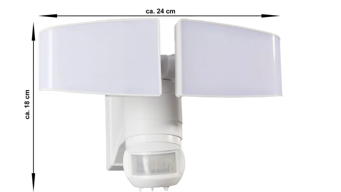 Northpoint LED Wandstrahler mit Batterie und Bewegungsmelder Weiß