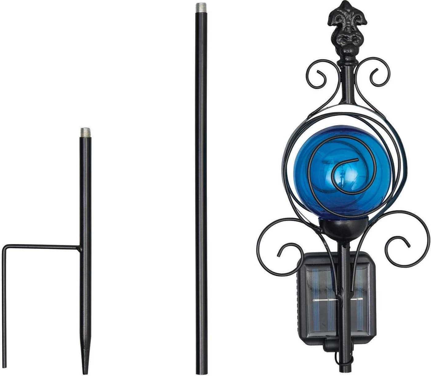 Northpoint LED Solar Gartenstäbe Blau Außenbereich Wetterfest