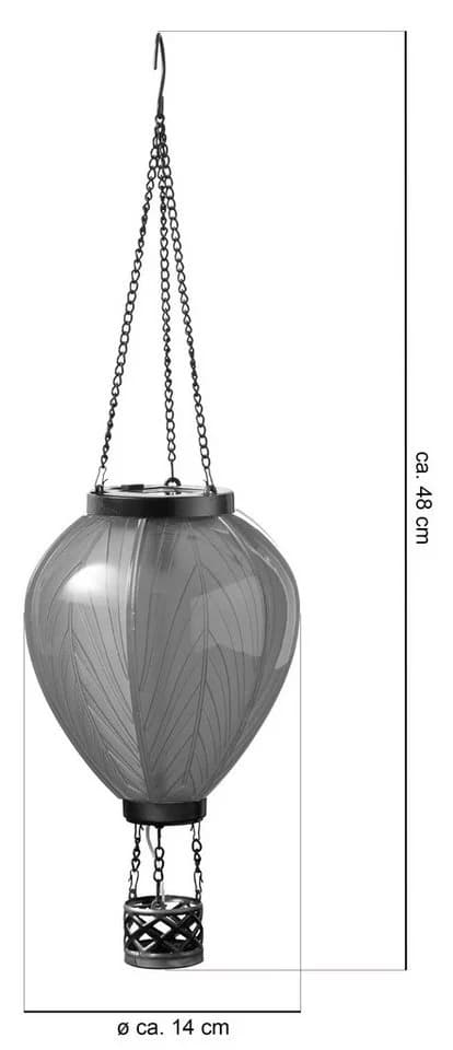 Northpoint LED-Hängeleuchte Solar Laterne Heißluftballon Garten Deko