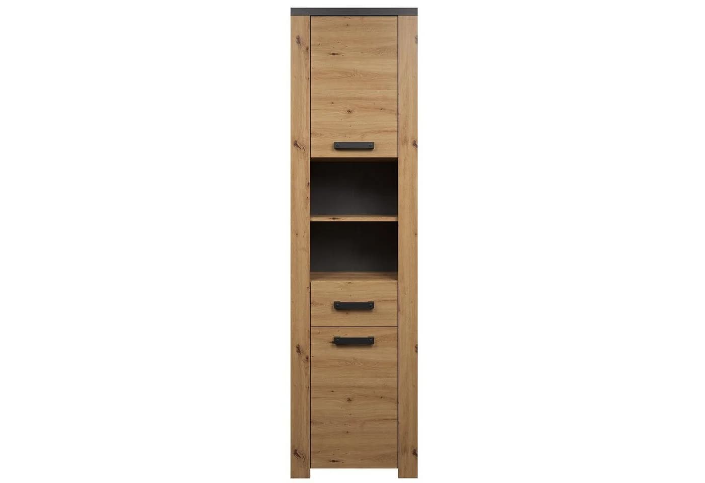 trendteam Hochschrank Badezimmerschrank Eiche Melamin Modern