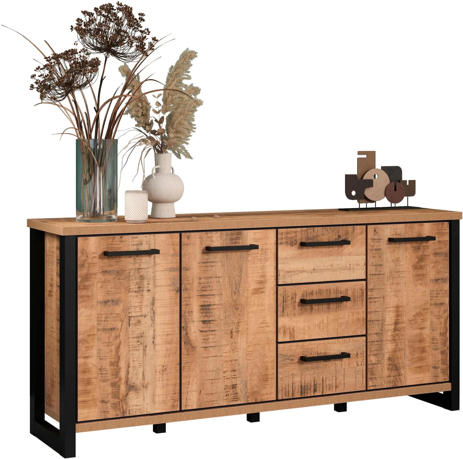 Home Affaire Sideboard Elda Mango Schwarz