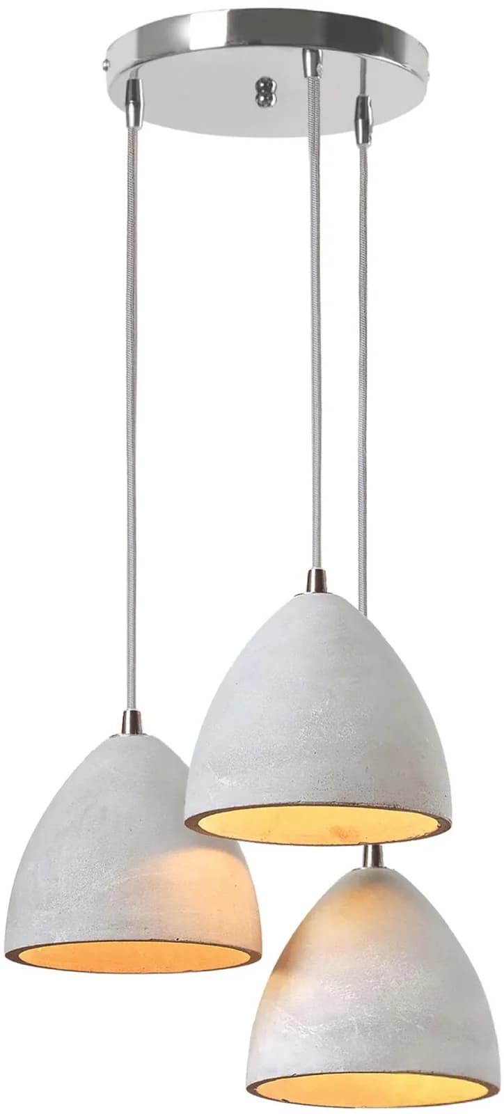 Moderne Hängeleuchte im Industrial-Stil aus Beton und Metall