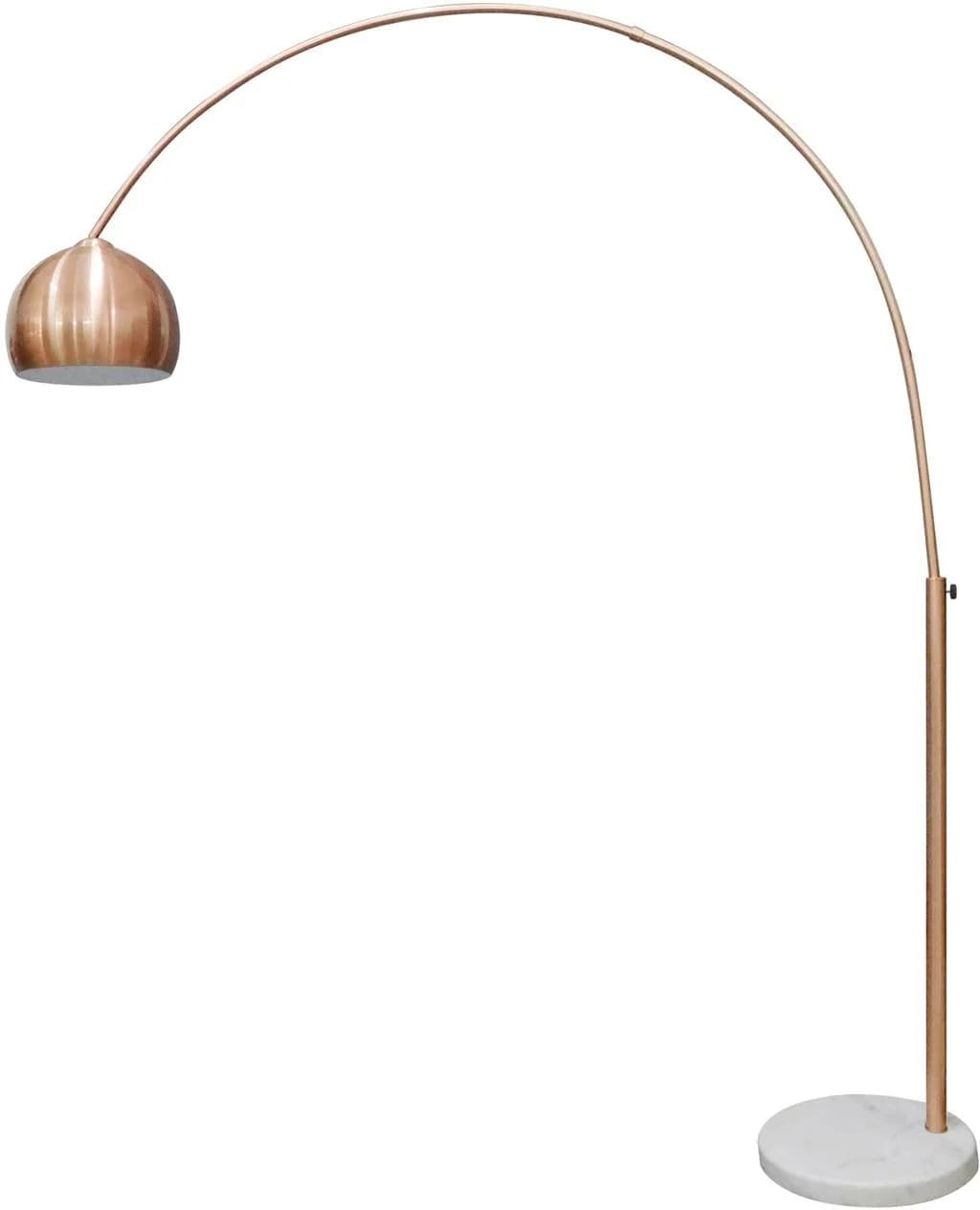 Salesfever Bogenlampe Clara Kupfer/Weiß Verstellbar