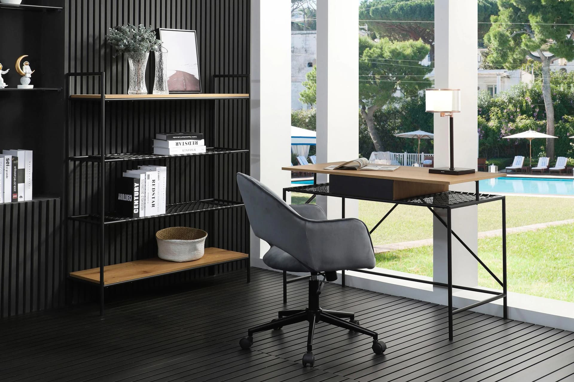 SALESFEVER York Arbeitsplatz Deluxe Schreibtisch Schwarz