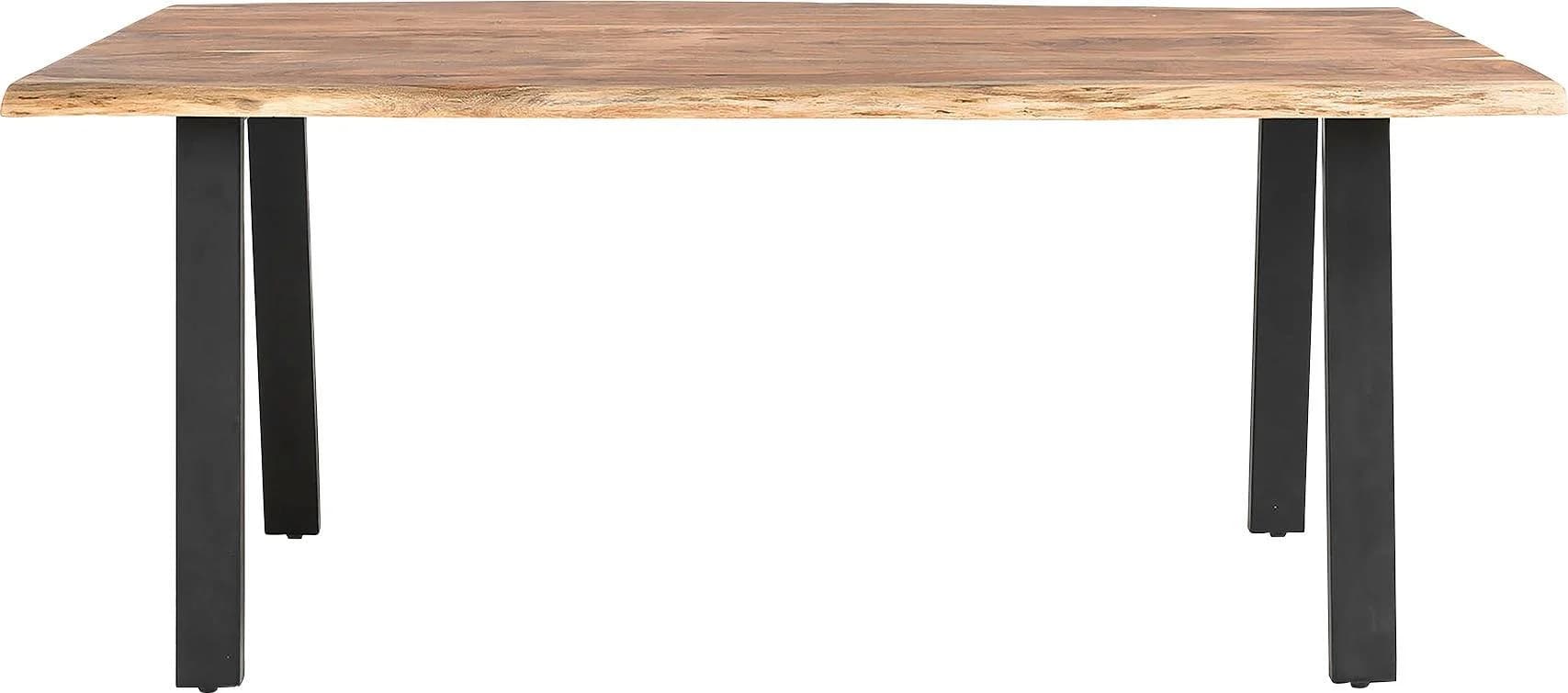 Salesfever Esstisch Akazie 200x100 cm Schwarz/Natur