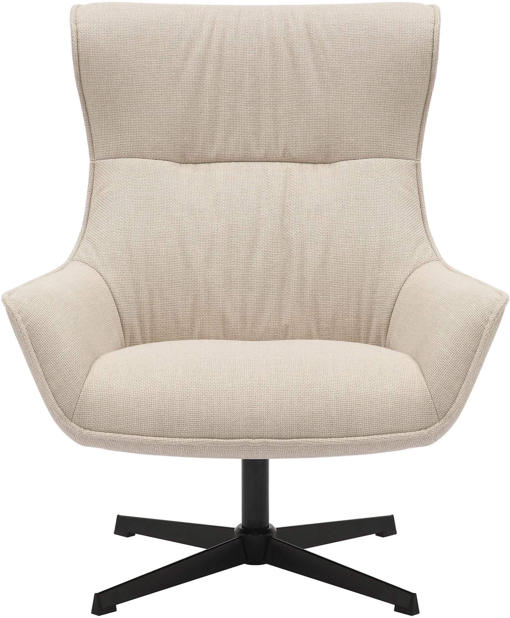 SALESFEVER Drehsessel Beige Schwarz mit Drehfunktion