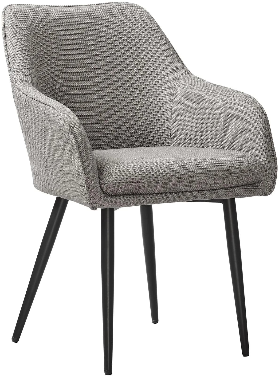 SALESFEVER Esszimmerstuhl Boston Taupe Schwarz Metallgestell
