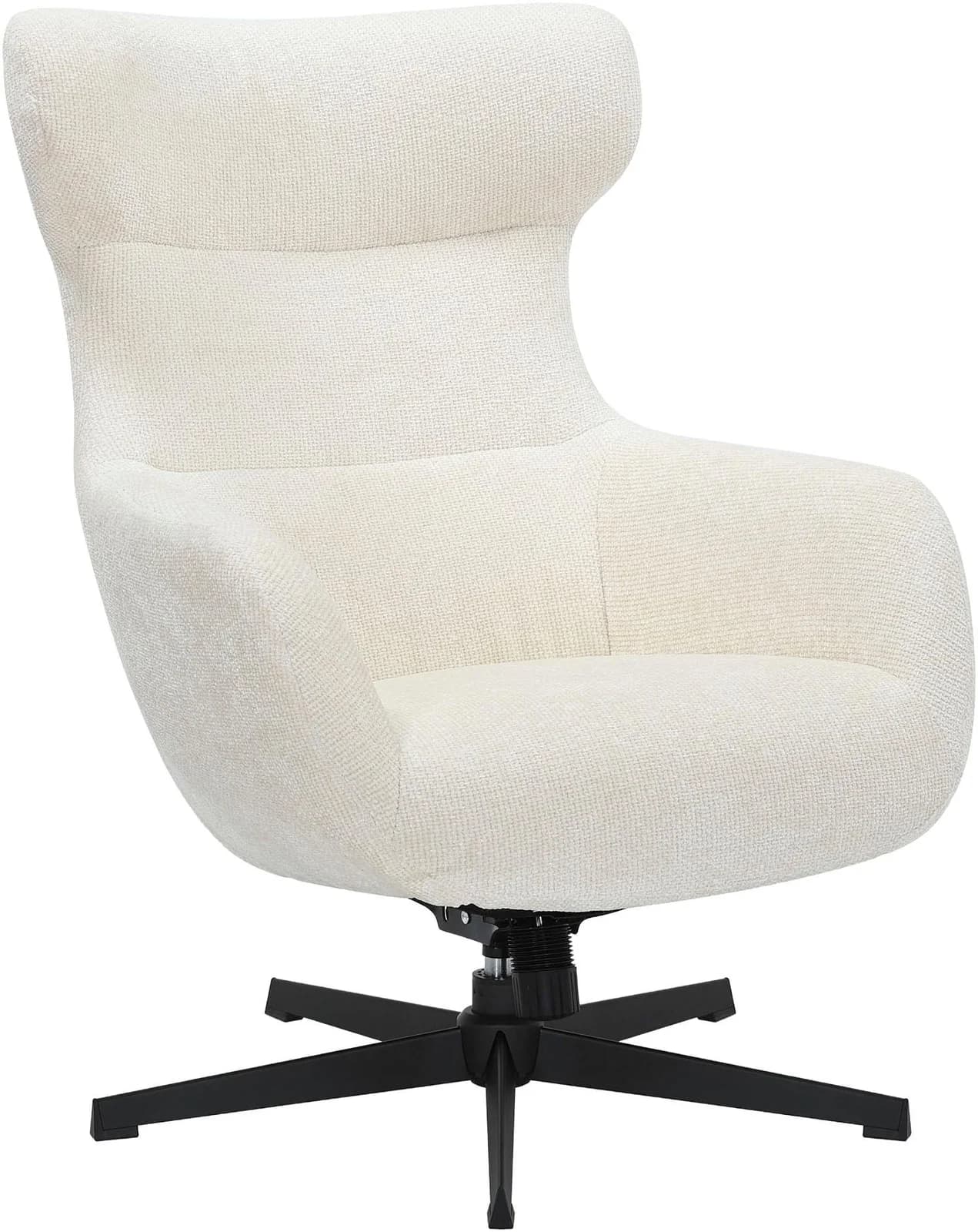 Salesfever Sessel Marvello Beige Chenille 360° Dreh- und Kippfunktion