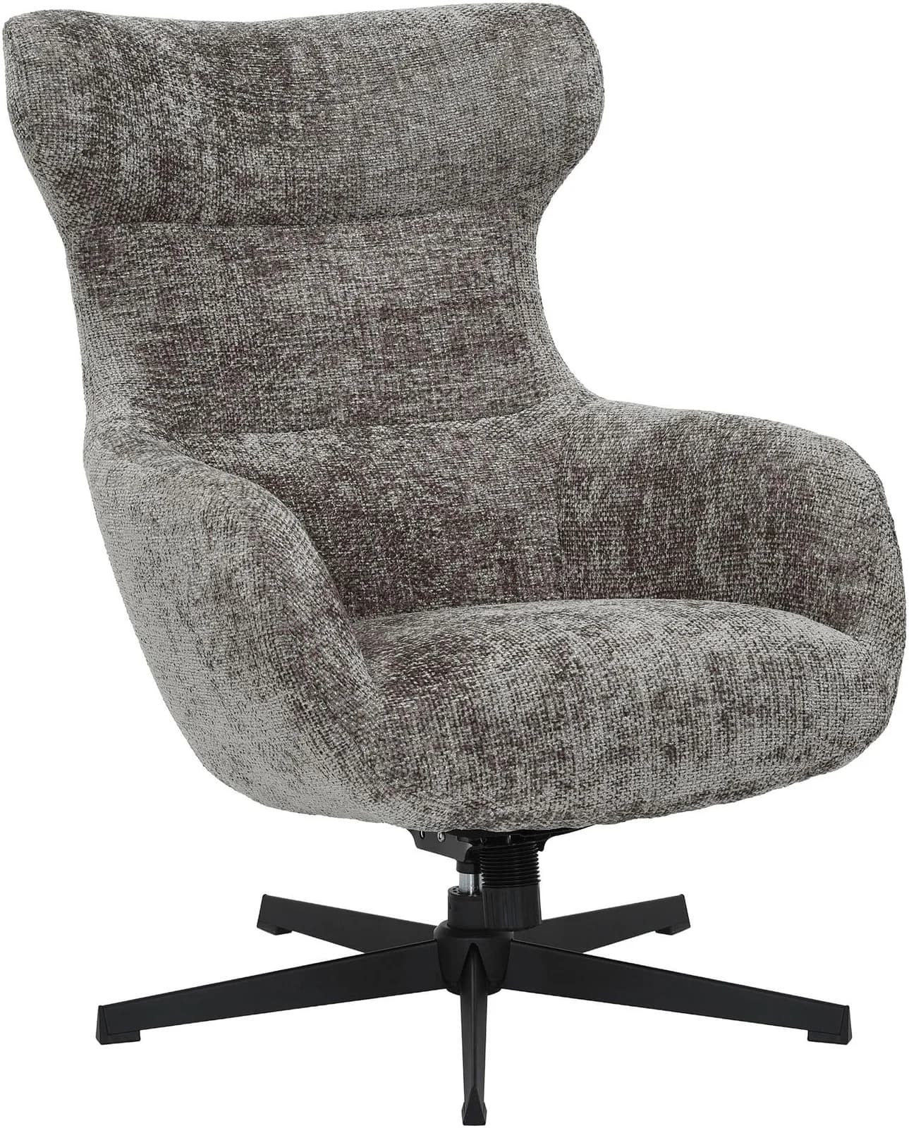 SALESFEVER Sessel Marvello Chenille Dunkelgrau mit Dreh- und Kippfunktion