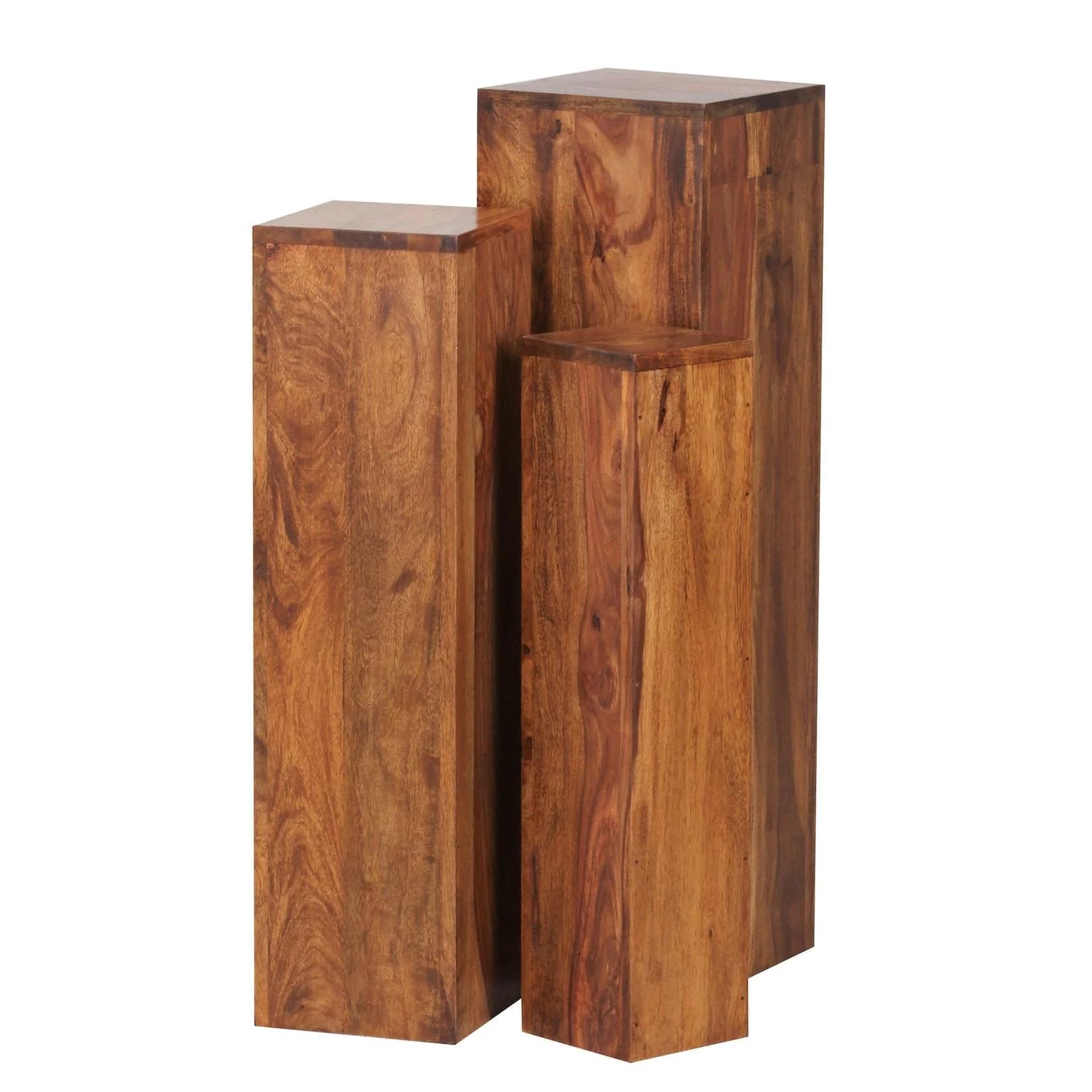 KADIMA DESIGN Beistelltisch-Set 3-teilig Massivholz Sheesham