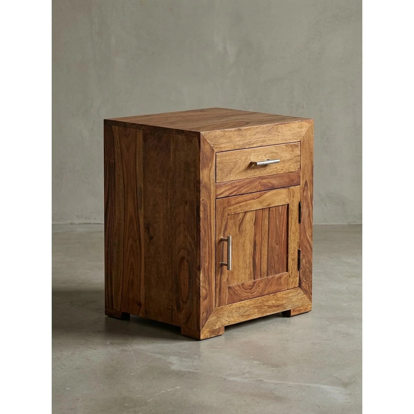 KADIMA DESIGN Massivholz Nachtschrank Landhausstil Sheesham
