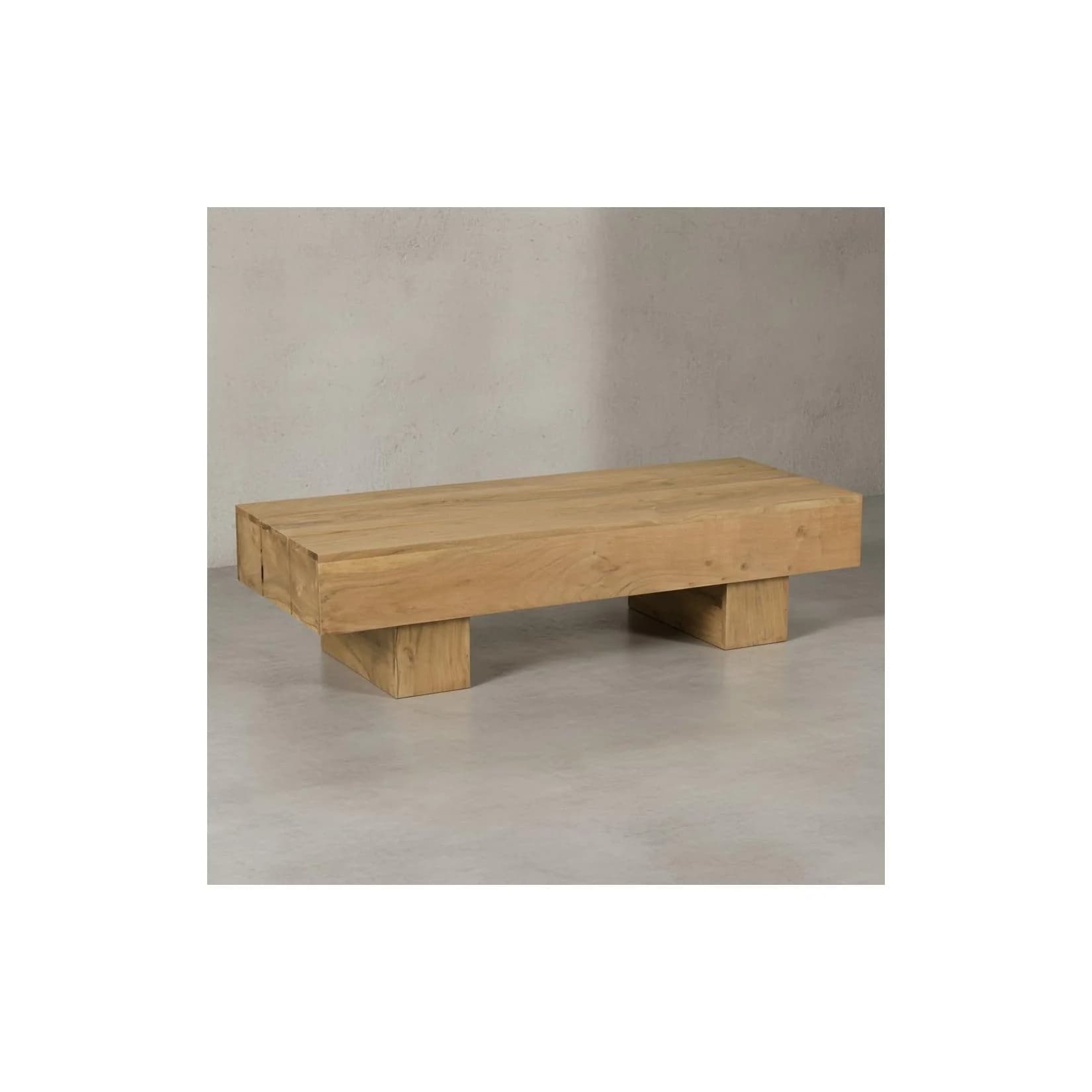 KADIMA DESIGN Massivholz Couchtisch SAAR Akazienholz Handgefertigt