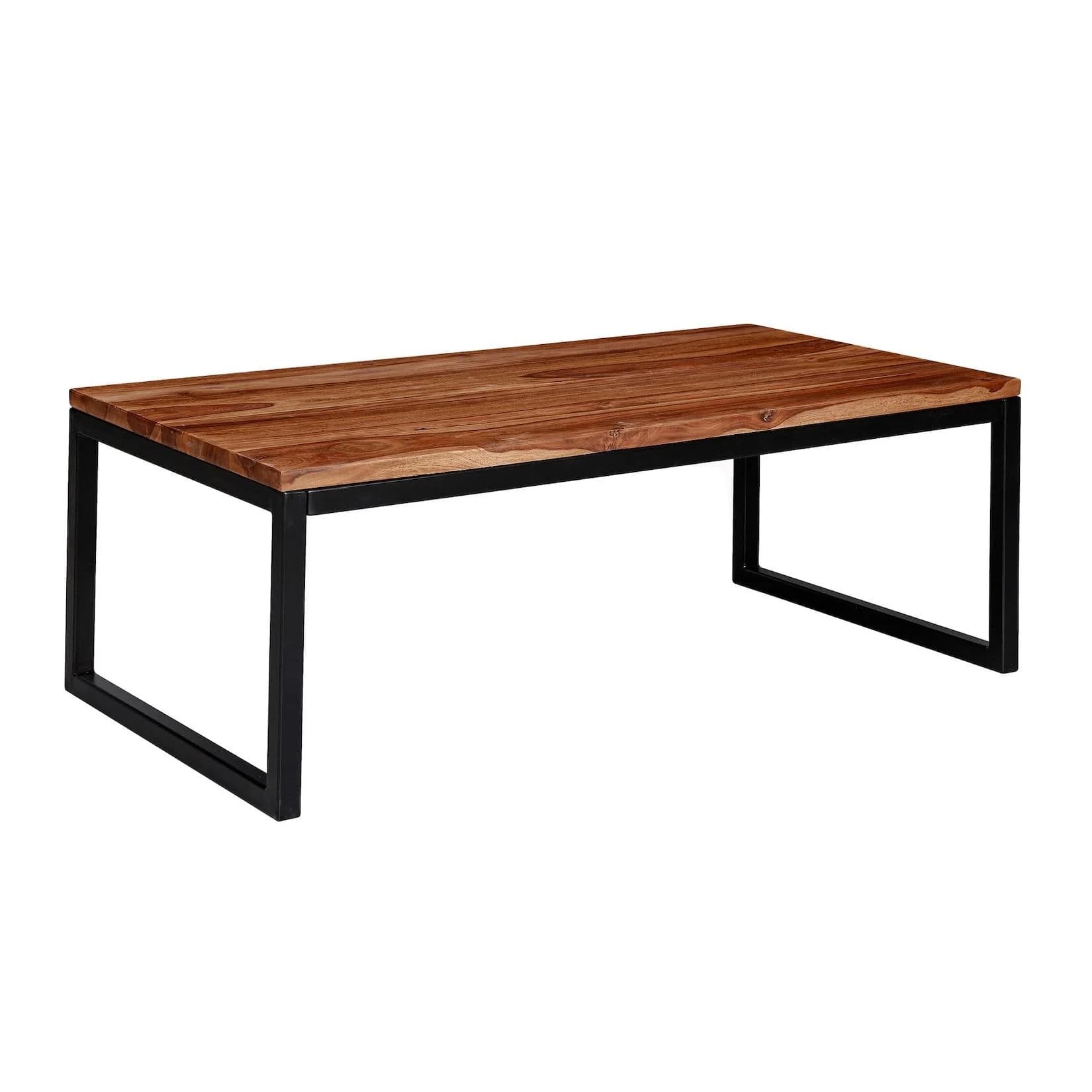 KADIMA DESIGN Industrie-Stil Couchtisch Sheesham massiv