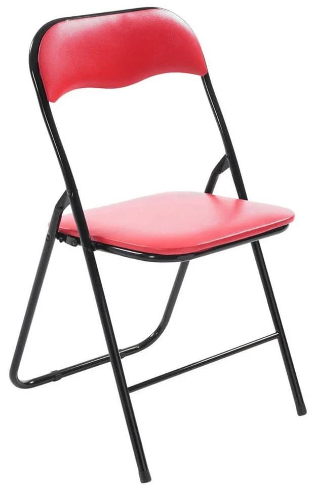 CLP Klappstuhl Felix 2er Set Rot/Schwarz Gepolstert