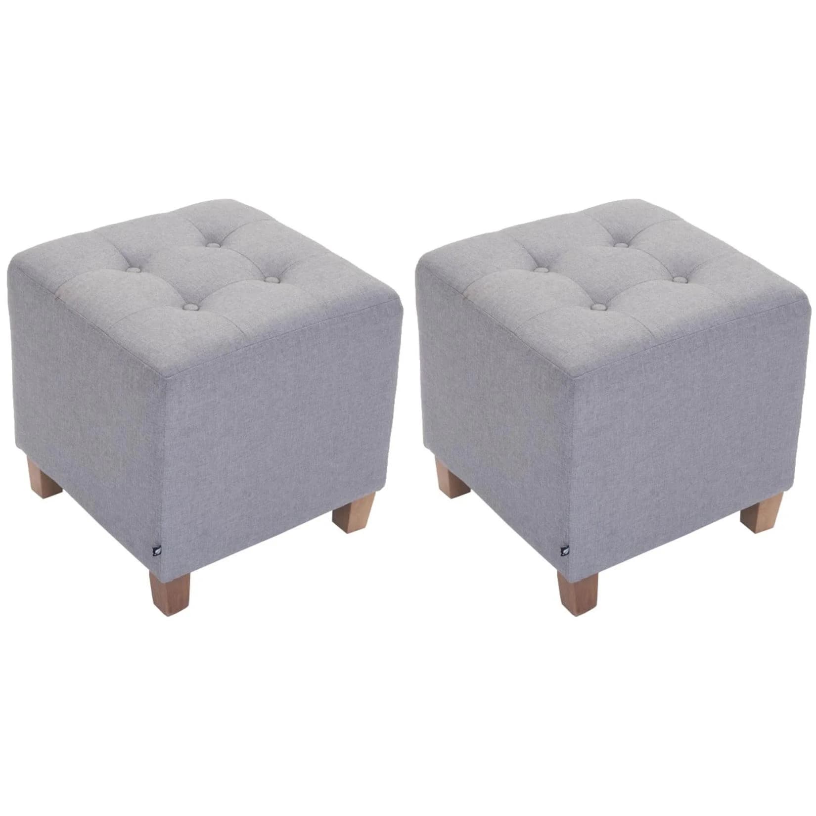 CLP 2er Set Sitzhocker Pharao mit Stoffbezug