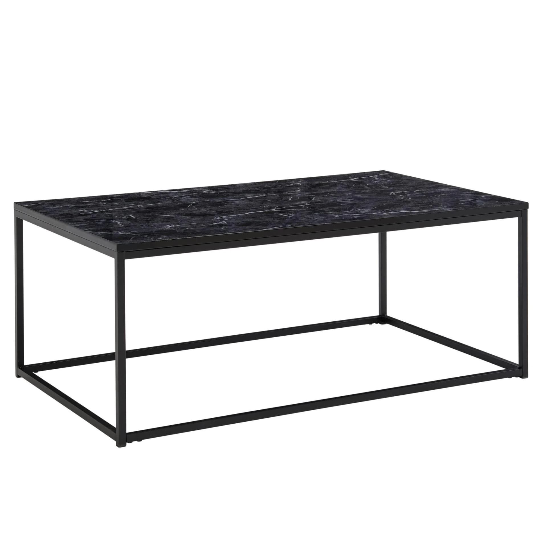 Couchtisch Schwarz MDF 4-Fuß-Gestell