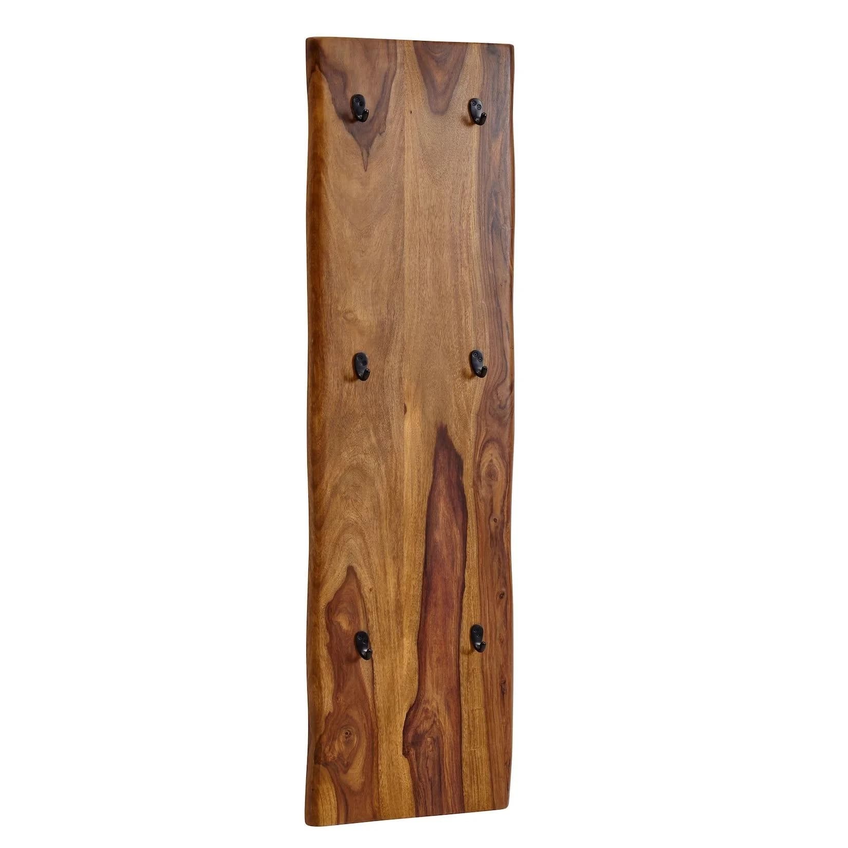 FineBuy Wandgarderobe Holz Metall 140 cm mit 6 Haken