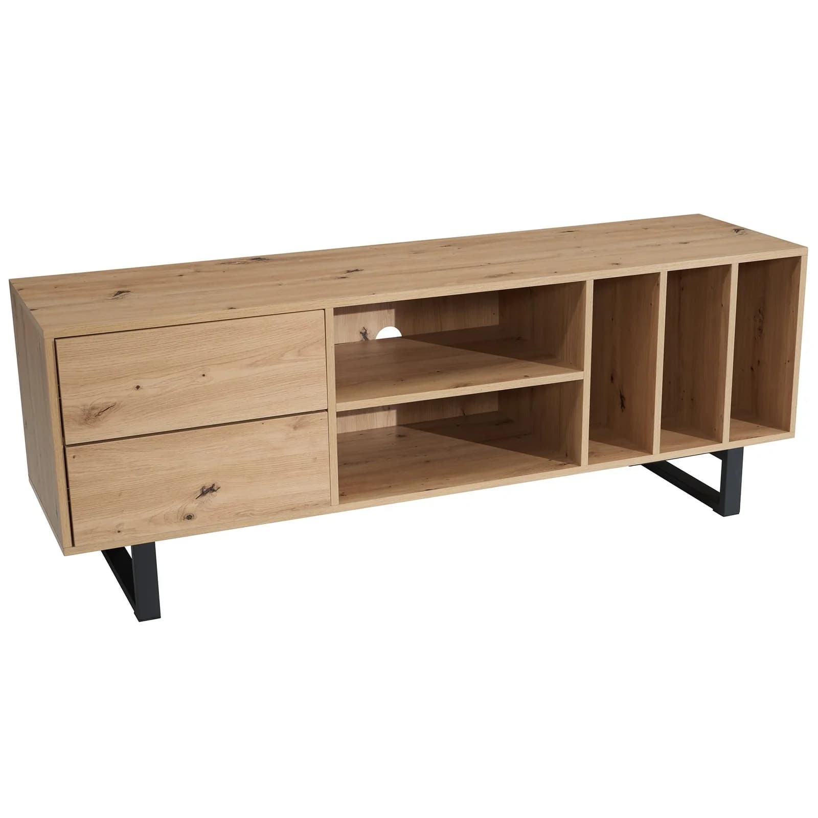 SONSTIGE Lowboard Braun Eiche Dekor mit Schubladen