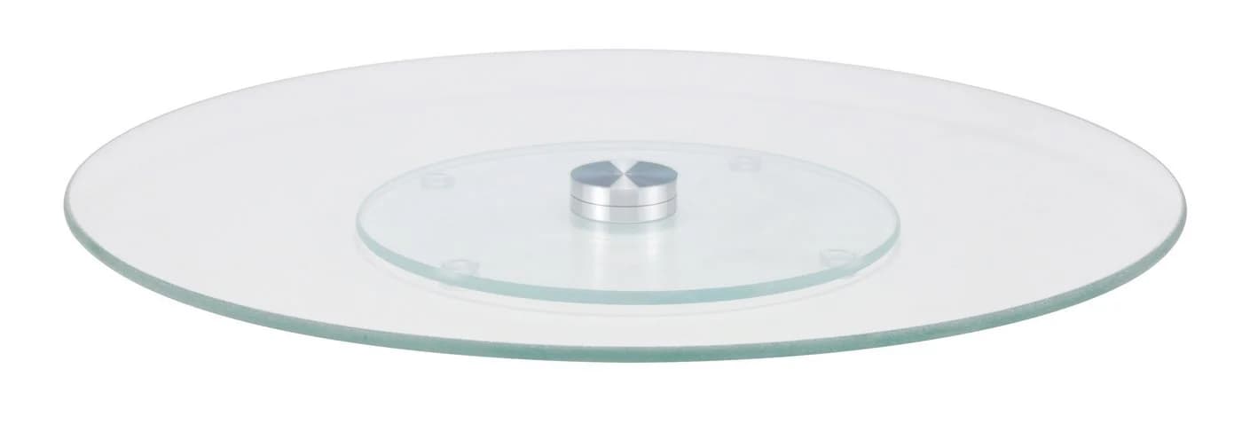 mucHome Glas Tortenplatte 30 cm drehbar transparent