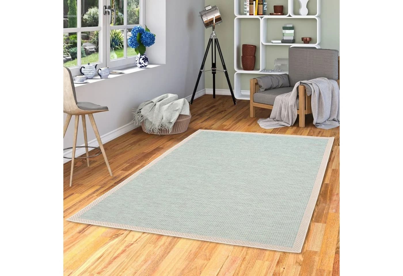 Pergamon Outdoorteppich Ottawa Bordüre In & Outdoor Türkis