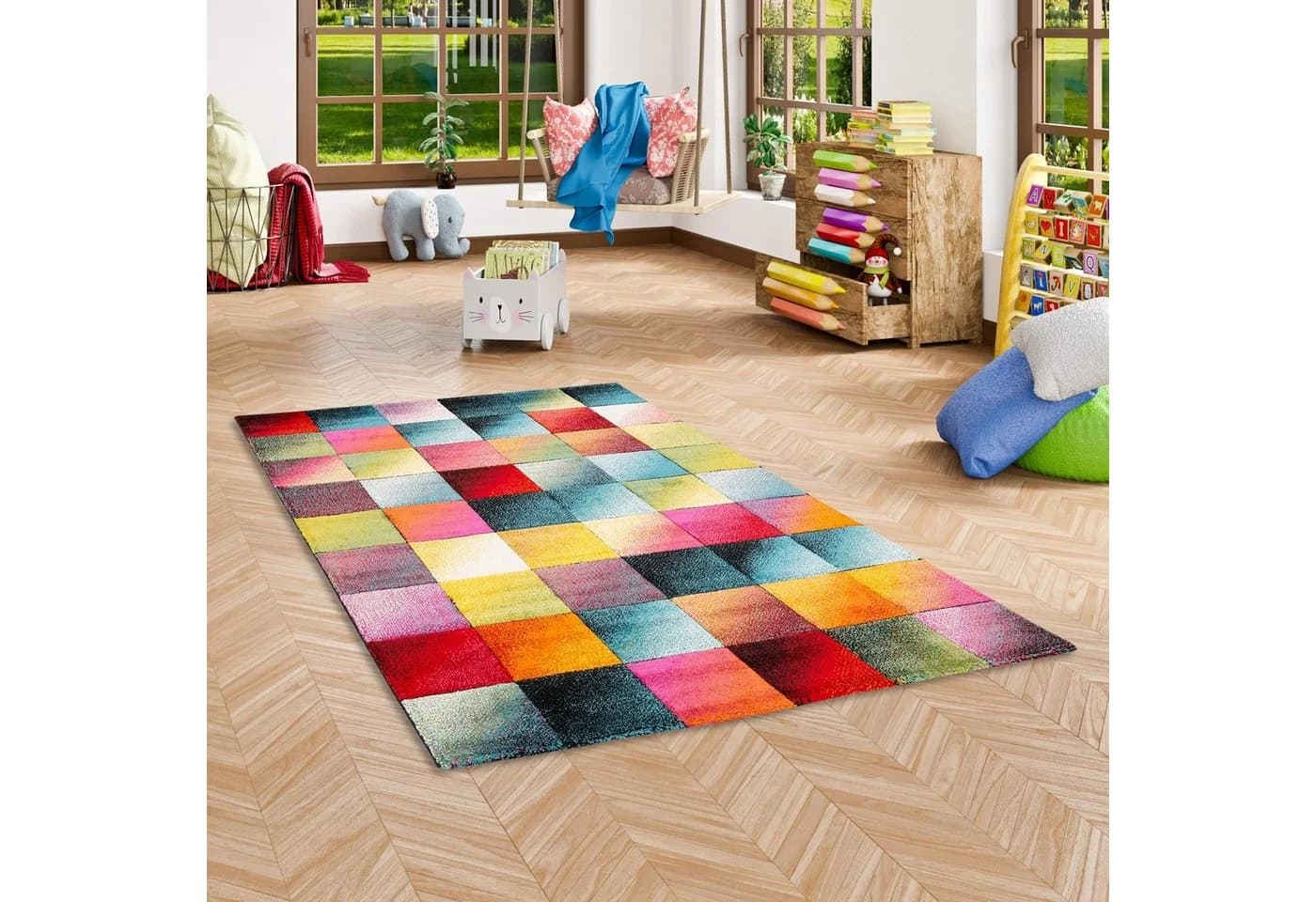 Pergamon Designteppich Maui Modern Bunt Rechteckig