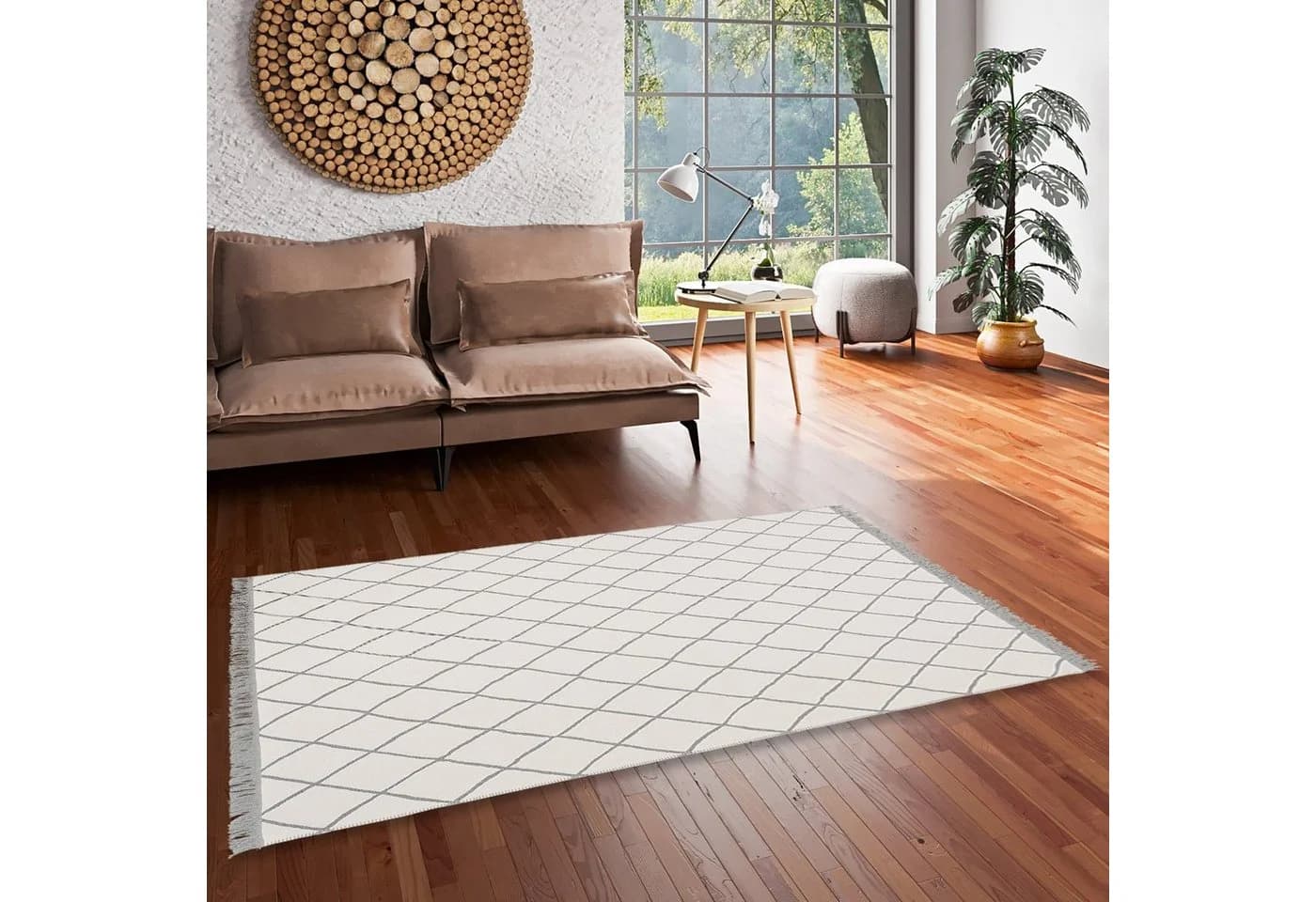Pergamon Ethno Kelim Teppich Beidseitig, Rechteckig, 4 mm Höhe