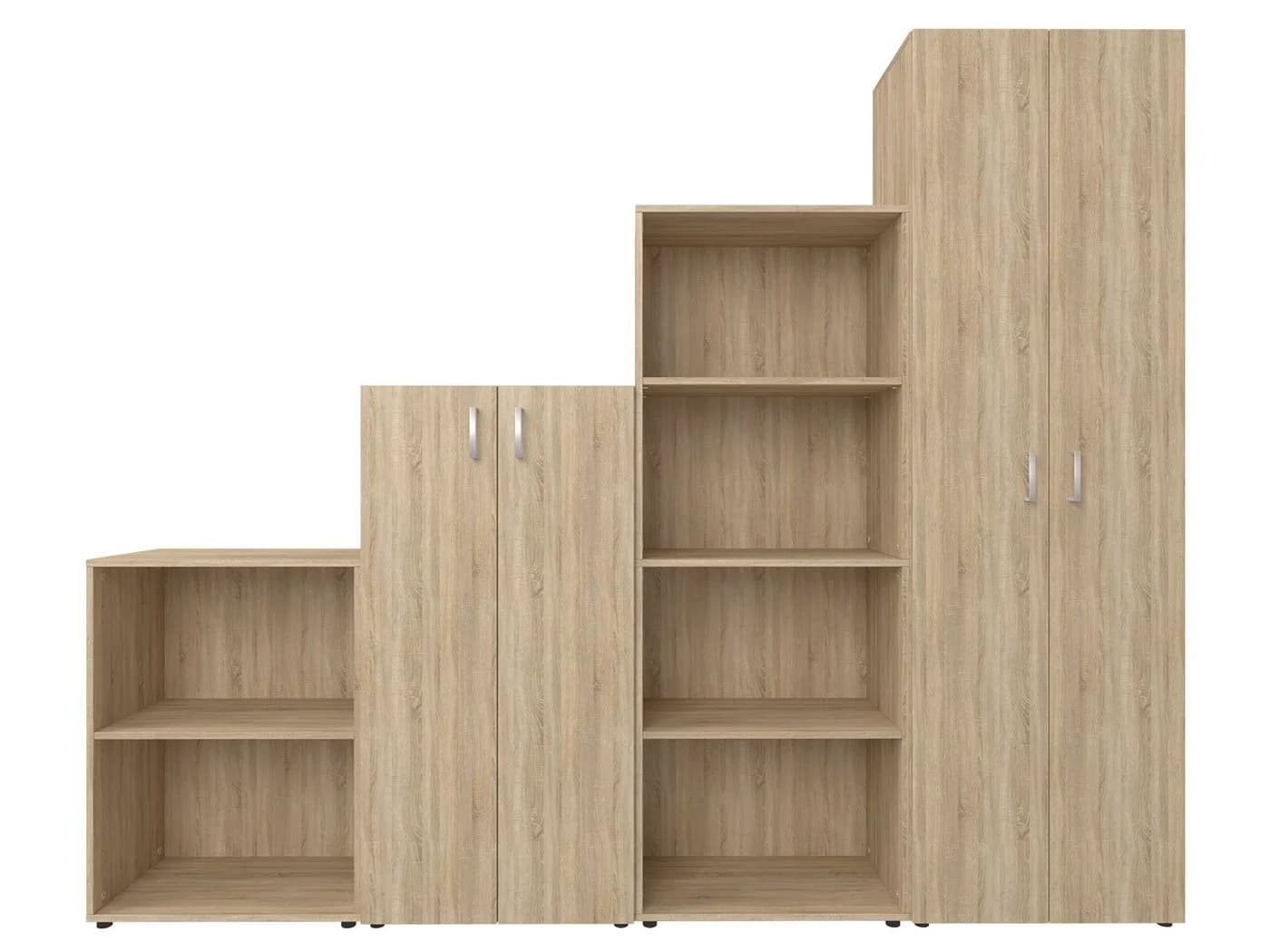 möbelando Büro-Set Trio 2345 4-tlg. Braun Modern