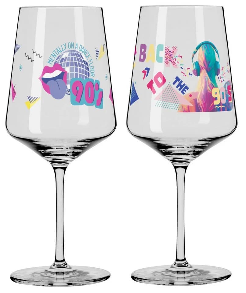 RITZENHOFF Cocktailglas 2er Set 90S Retro Design mit Glastuch