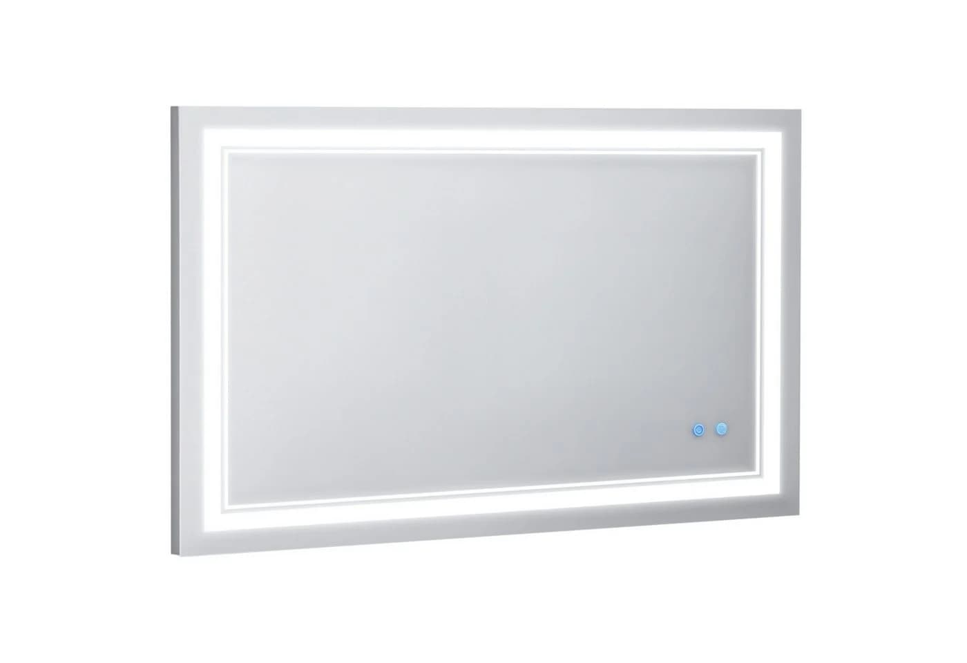 Kleankin LED Badspiegel Silber Touchschalter IP44