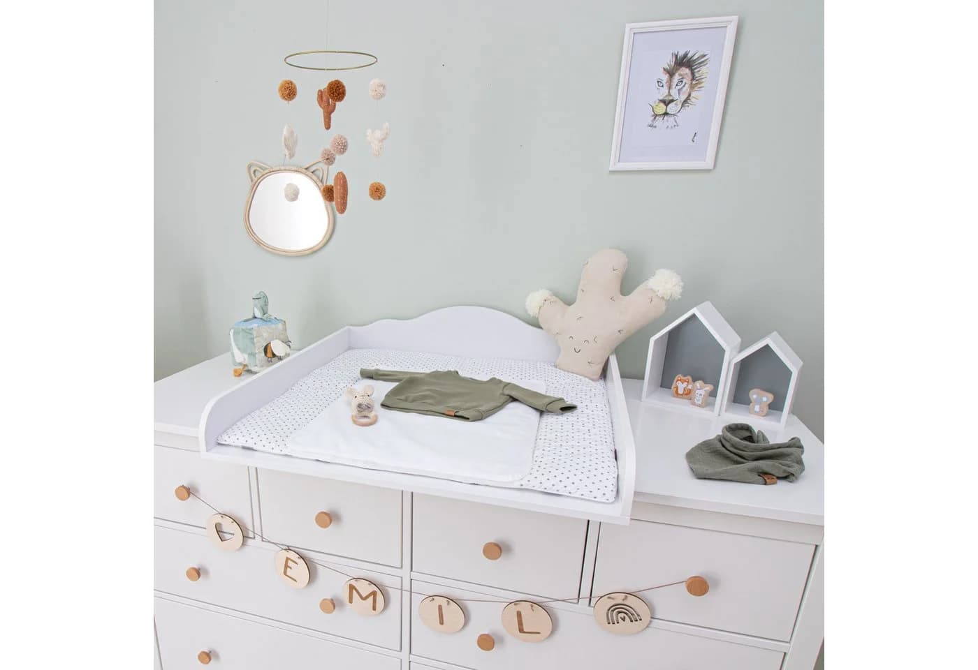 Puckdaddy Wickelaufsatz Emil Weiß für IKEA Hemnes Kommoden