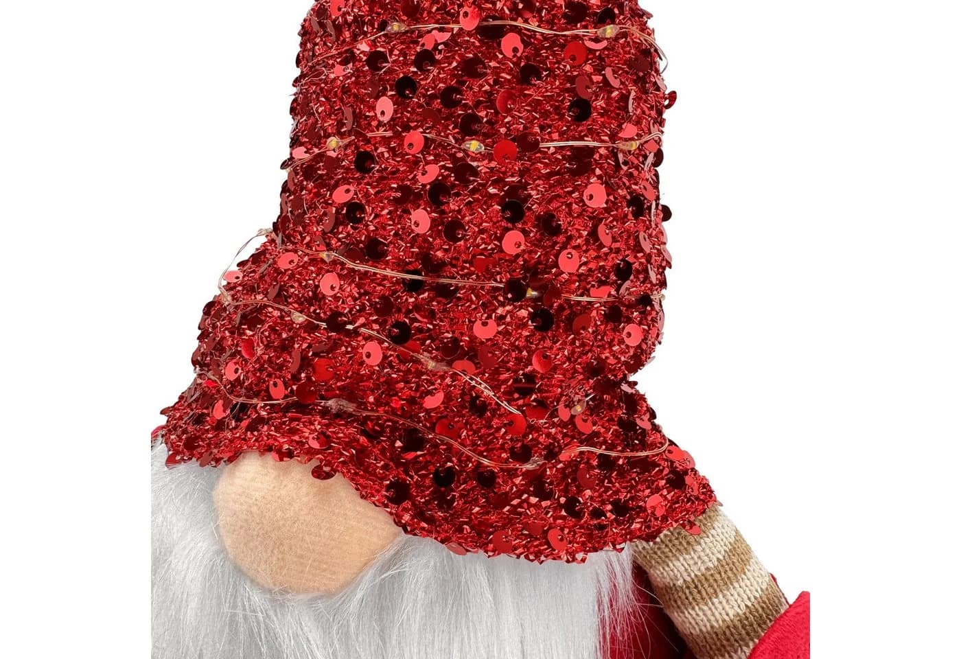 Online-Fuchs Weihnachtsfigur Wichtel mit Zipfelmütze und LED-Beleuchtung