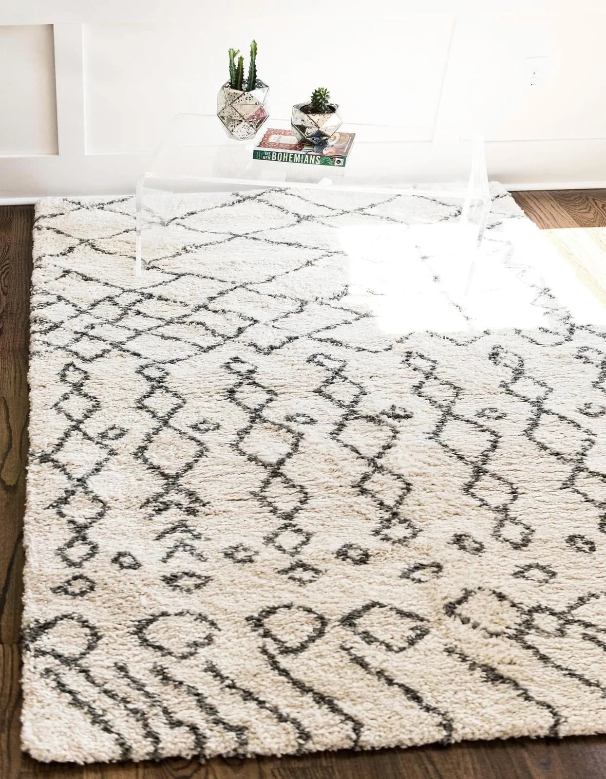 MyFlair Hochflor-Teppich Temara Shag Beige/Grau Scandi Design