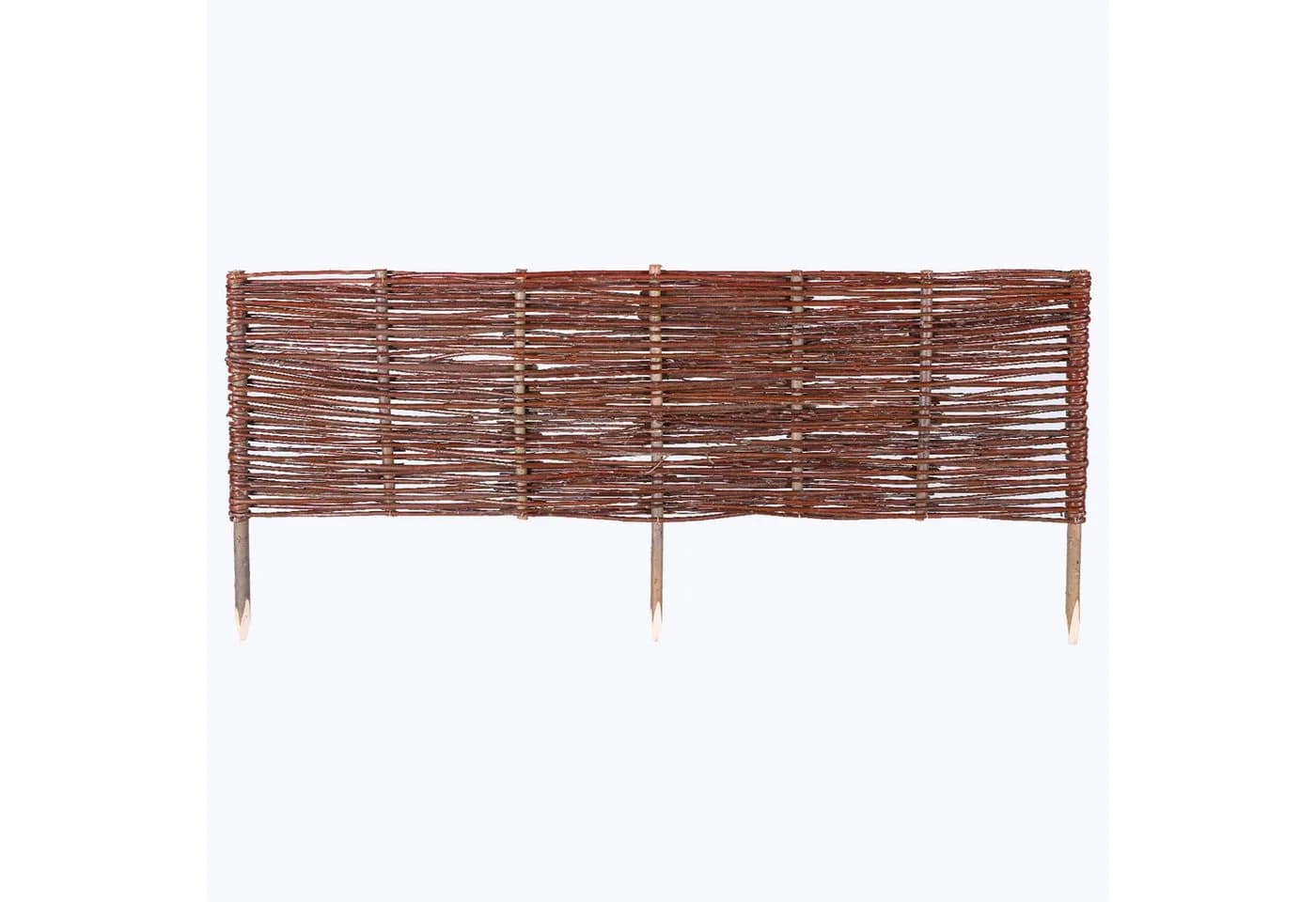 Home4Living Beetumrandung aus Weide 5er Set Steckzaun