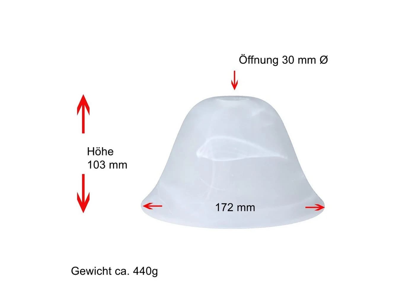 Home4Living Lampenschirm Weiß Alabasterglas E14