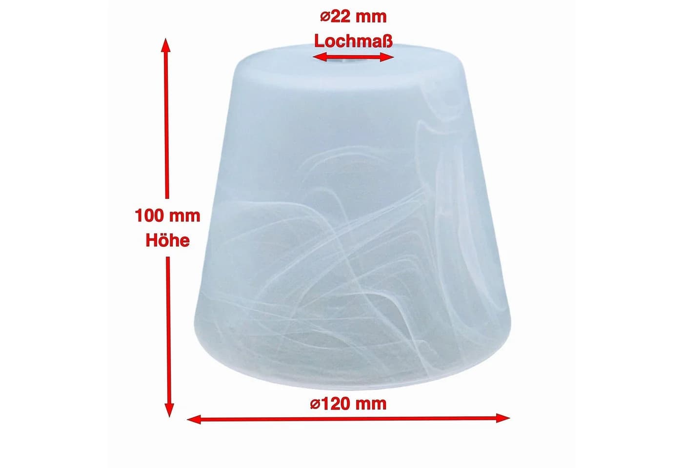 Home4Living Lampenschirm Alabasterglas weiß Ø 12cm