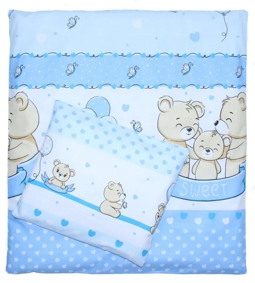 Primawela Beistellbett Baby Bettwäsche Set 6-teilig Blau
