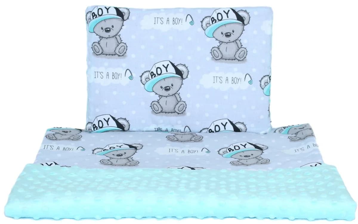 Primawela Babybettdecke Minky Set Grün Baumwolle