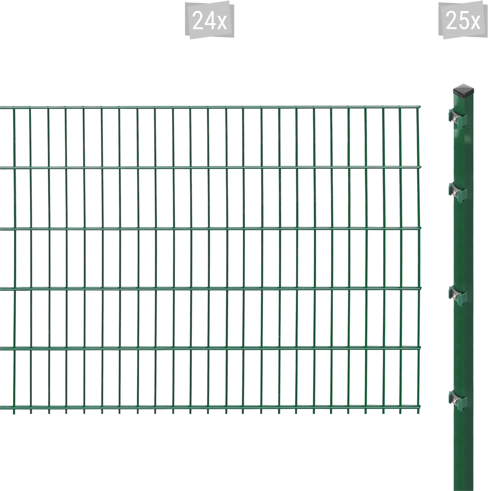 Doppelstabmattenzaun ARVOTEC ESSENTIAL 103 Kunststoff Stahl