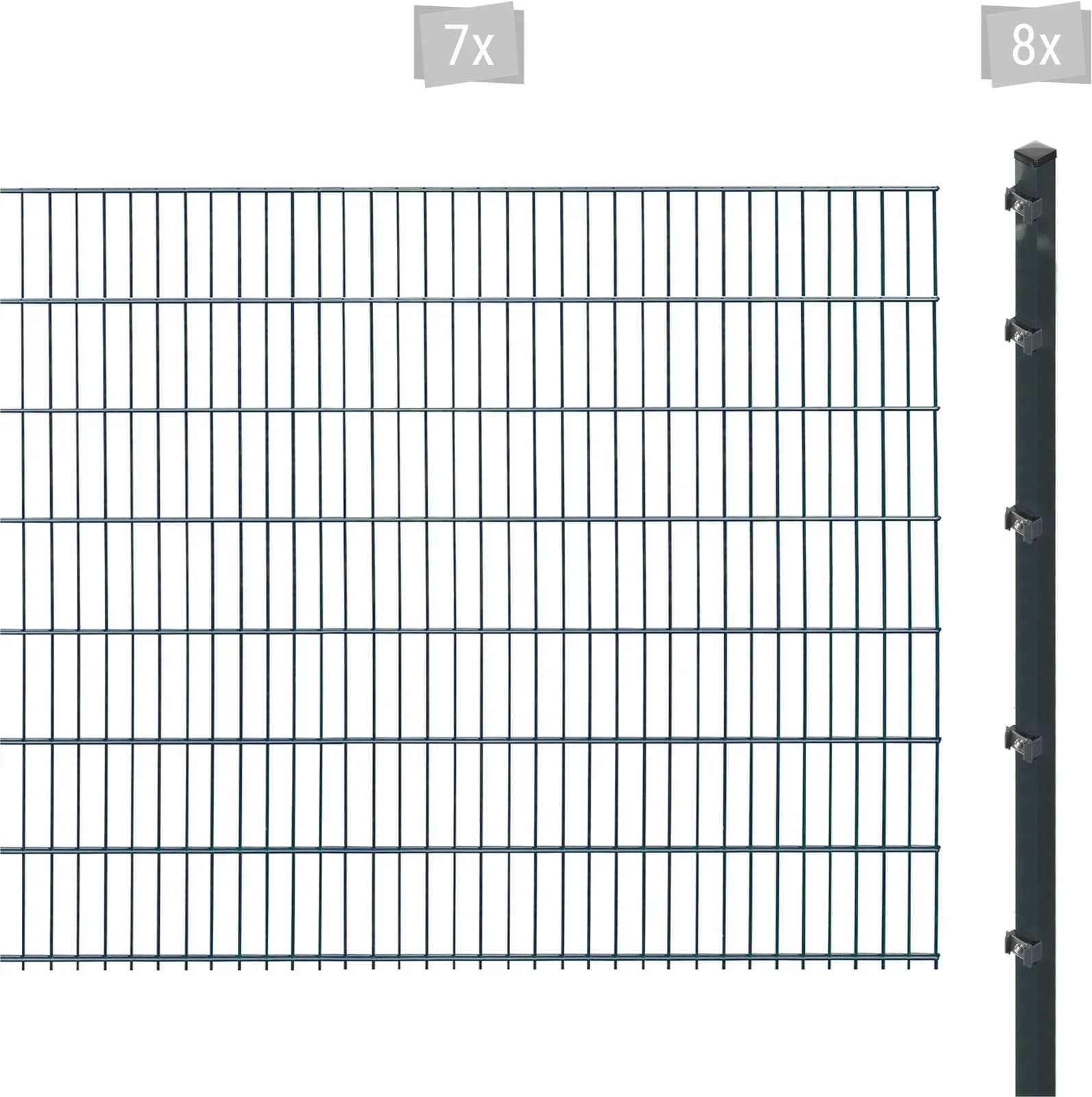 ARVOTEC ESSENTIAL 143 Doppelstabmattenzaun Set Anthrazit