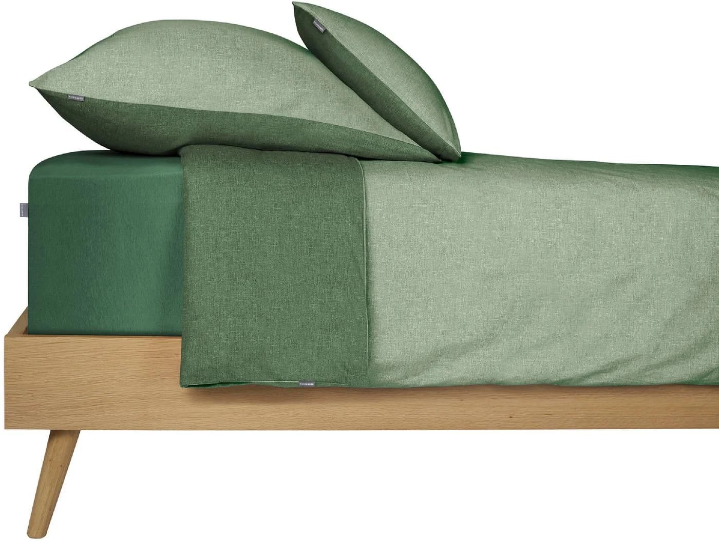 SCHIESSER Kissenhülle Grün 40x80cm Renforcé Baumwolle Wendekissen