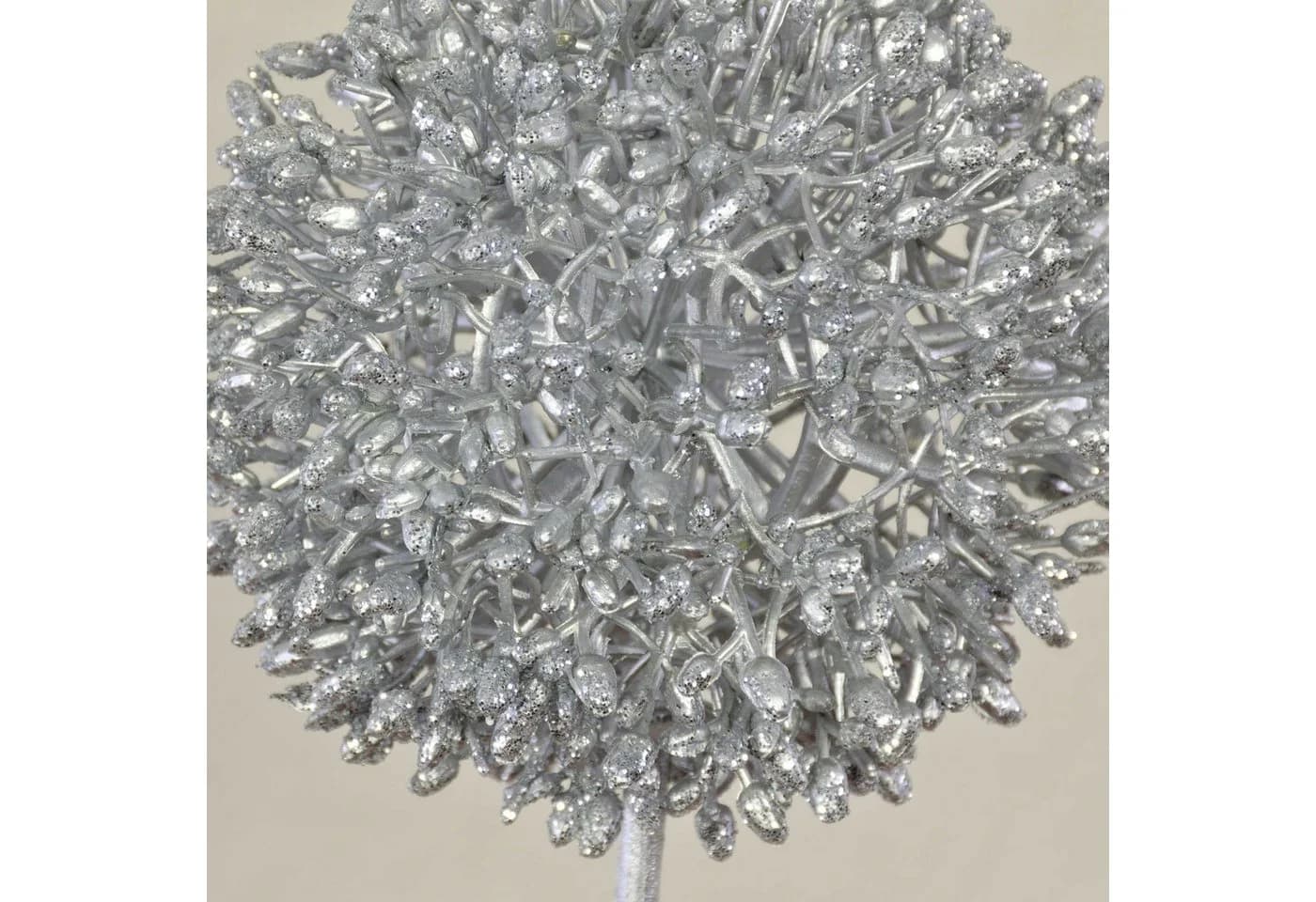 artplants Kunstblume Allium Silber Glitzer 75cm