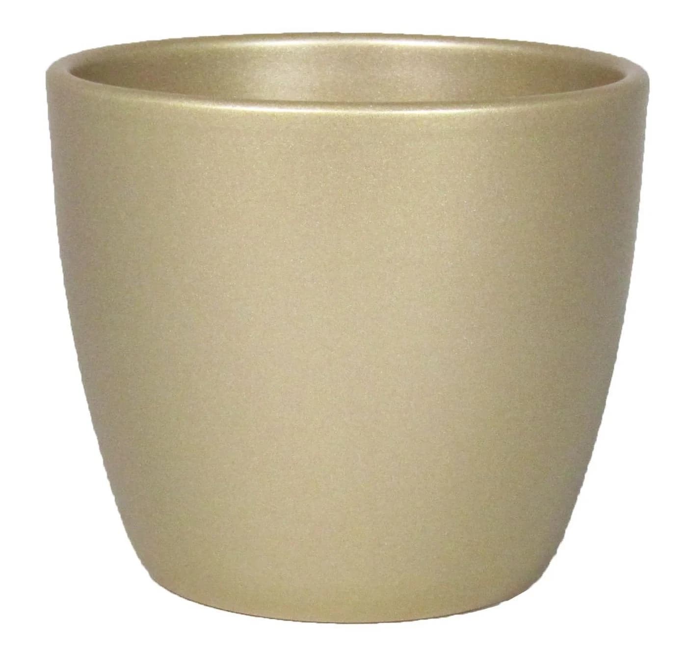 INNA-Glas Blumentopf Pflanztopf Keramik Gold-matt