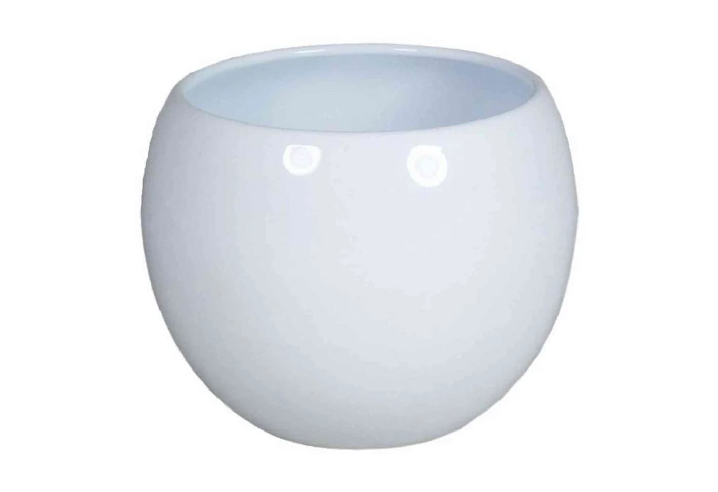 INNA-Glas Blumentopf Keramik Pflanztopf Weiß Ø20cm