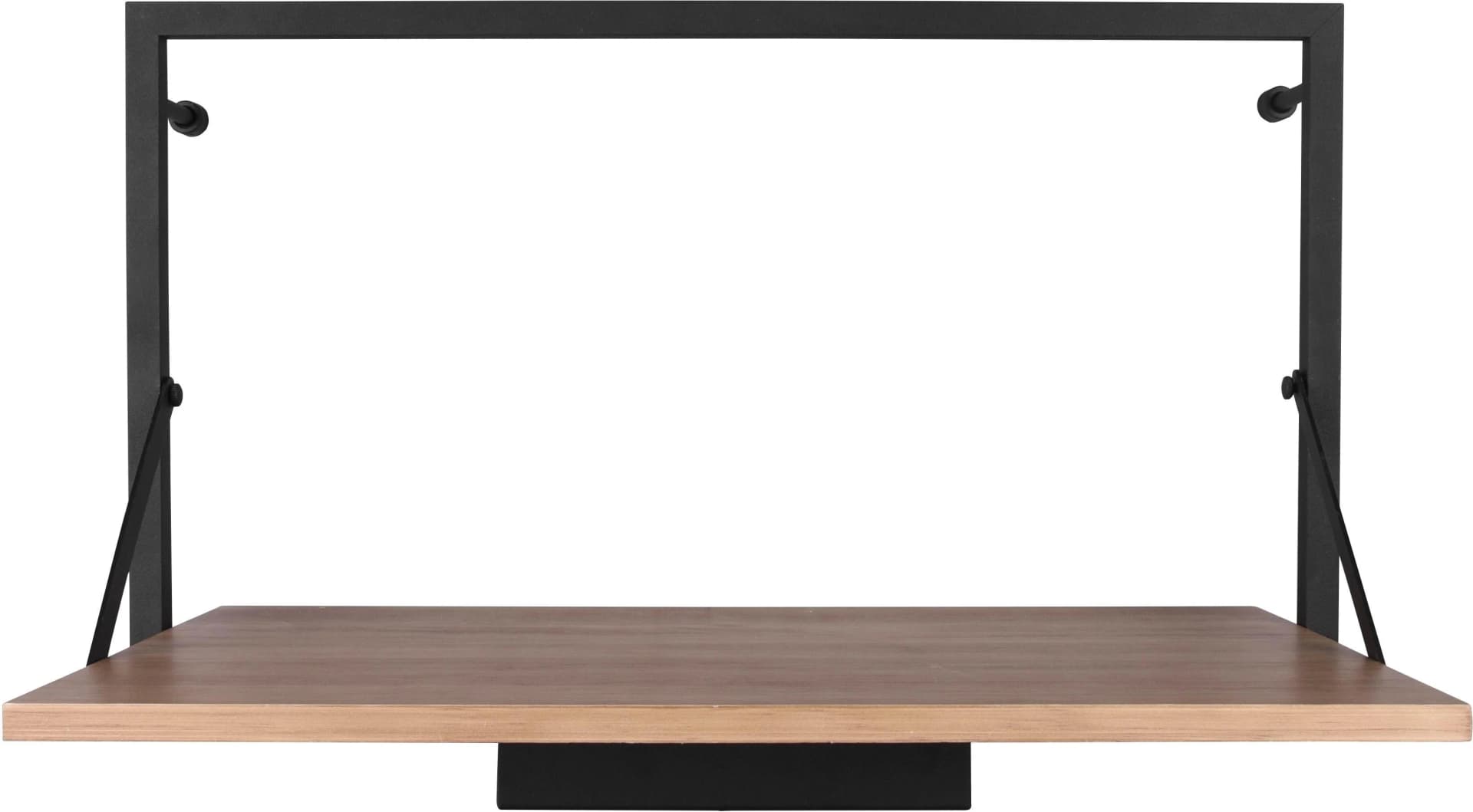Wandregal Leonie Braun Holz Metall LED Backlight