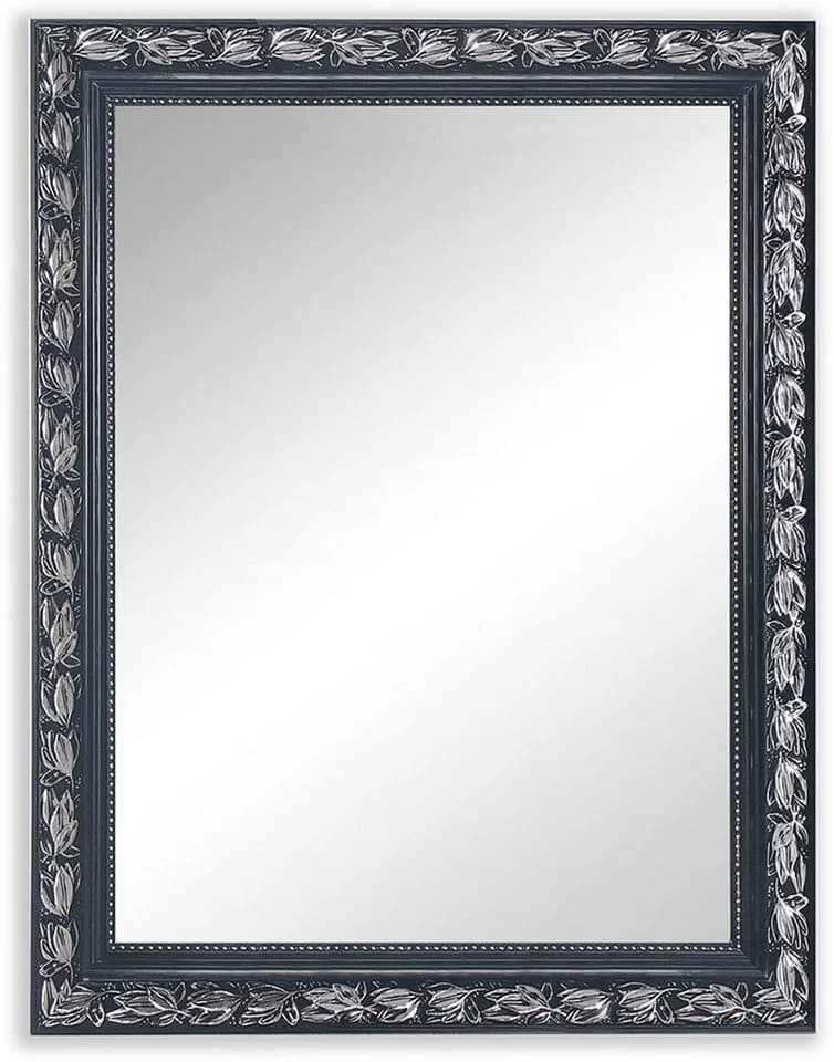 Dekospiegel MIRRORS AND MORE Schwarz-Silber Antikoptik